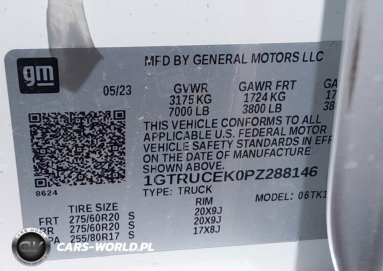 2023 GMC Sierra 1500 4Wd Standard Box Elevation With 3Sb VIN:1GTRUCEK0PZ288146 - 9