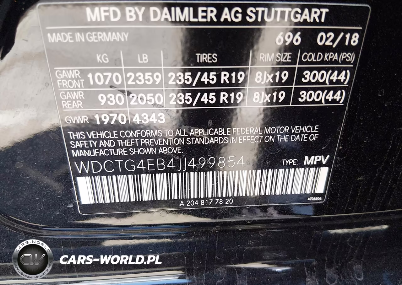 2018 Mercedes-Benz Gla 250 VIN:WDCTG4EB4JJ499854 - 9