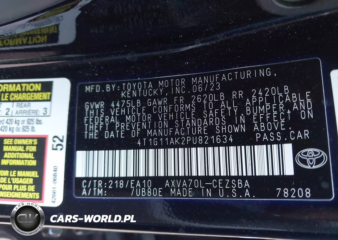 2023 Toyota Camry Se VIN:4T1G11AK2PU821634 - 9