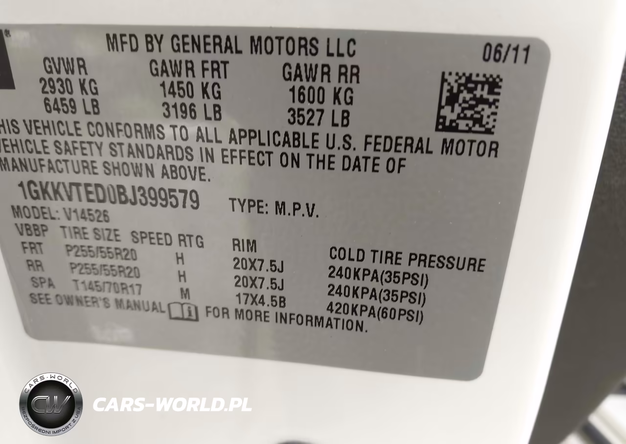 2011 GMC Acadia Denali VIN:1GKKVTED0BJ399579 - 9