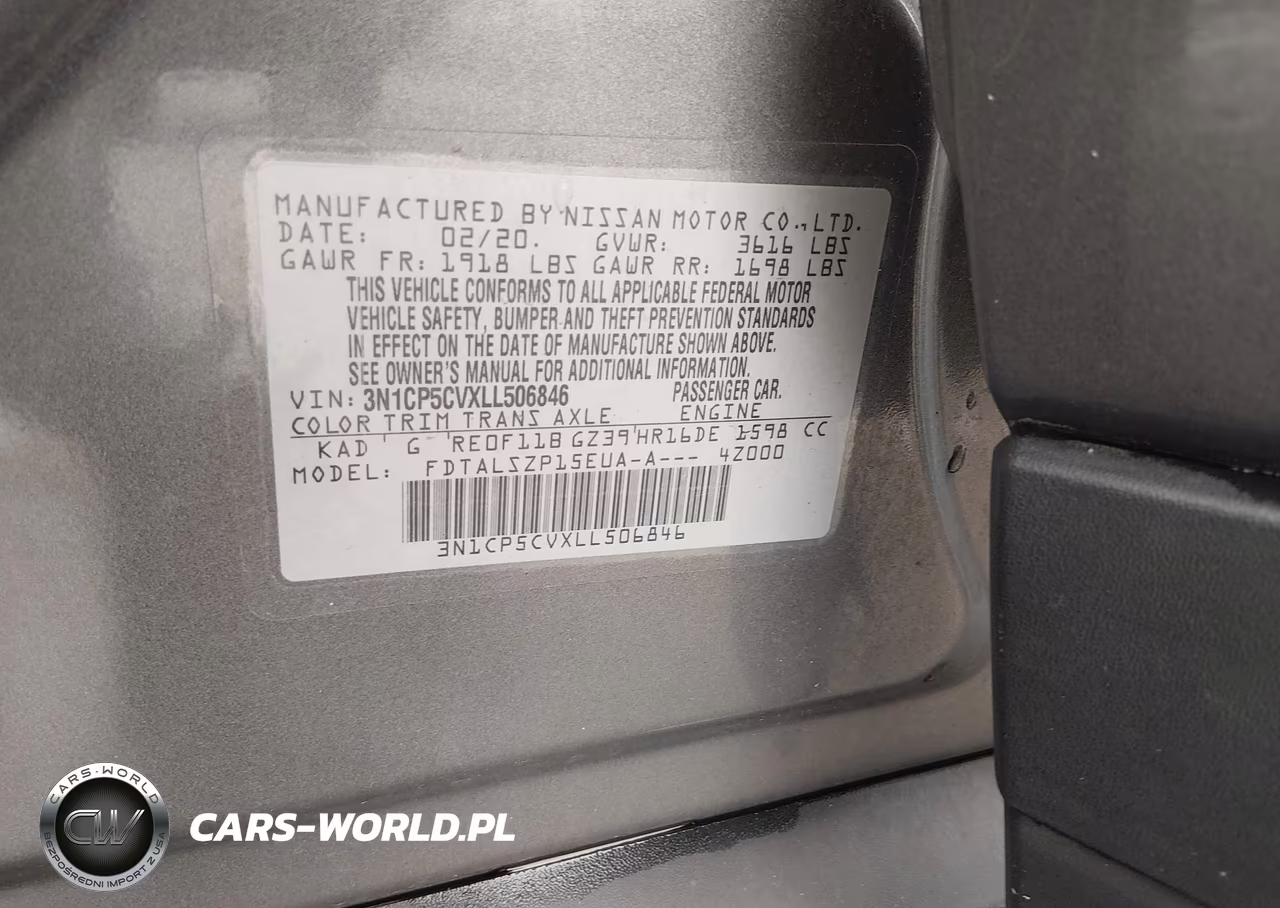 2020 Nissan Kicks Sv Xtronic Cvt VIN:3N1CP5CVXLL506846 - 9