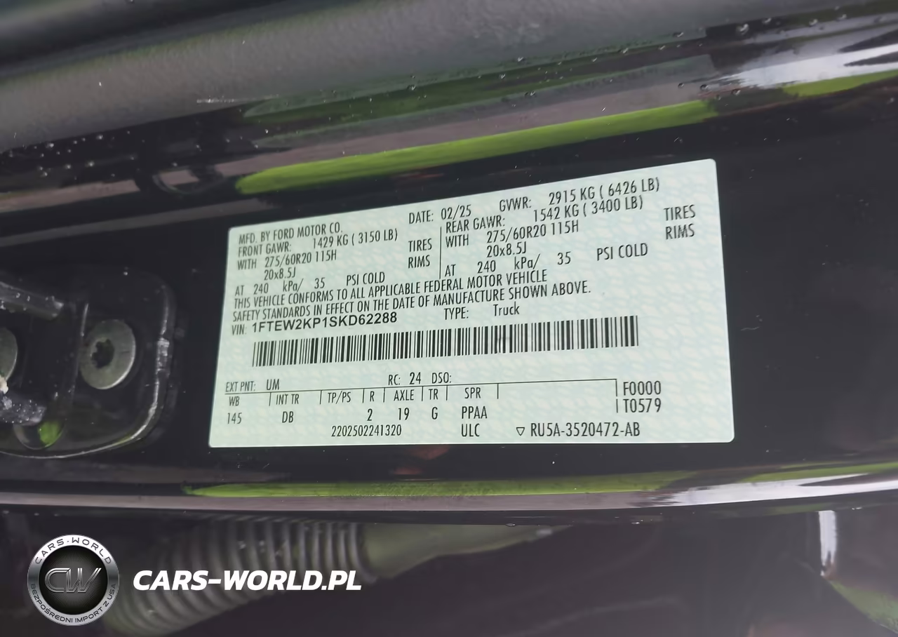 2025 Ford F-150 Stx VIN:1FTEW2KP1SKD62288 - 9