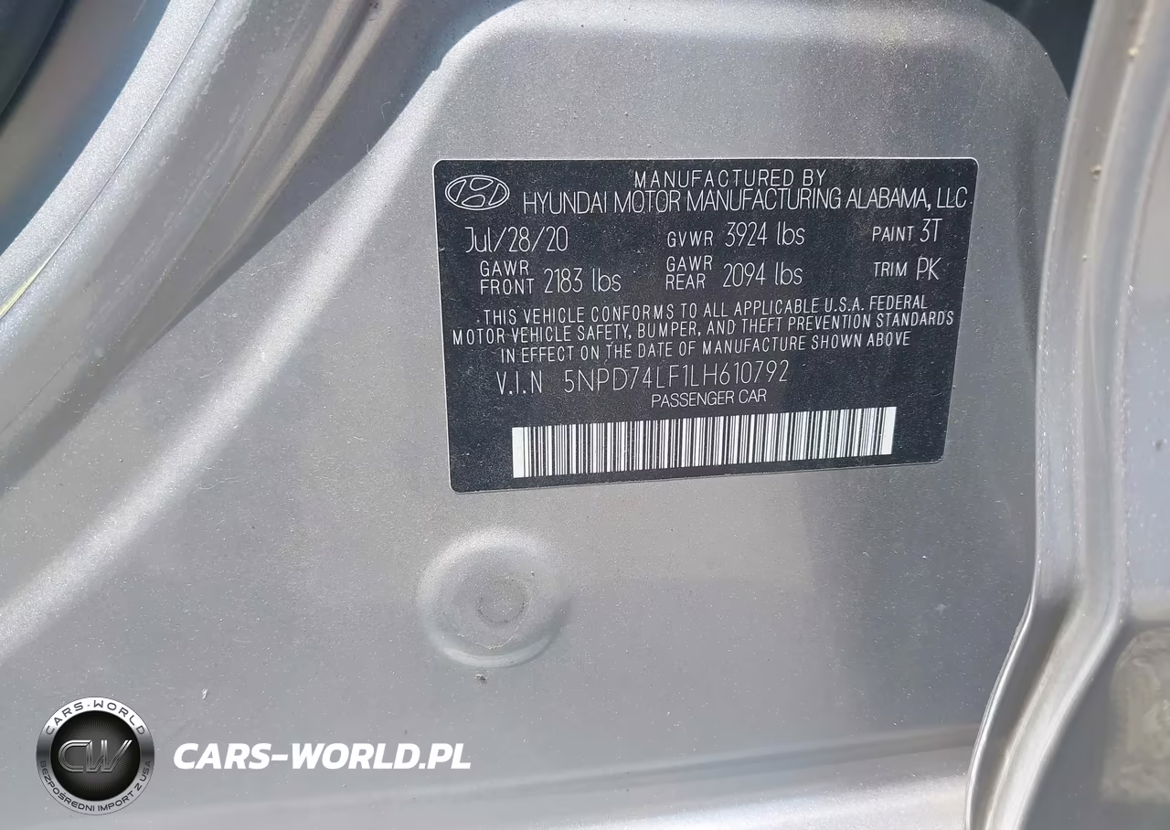 2020 Hyundai Elantra Se VIN:5NPD74LF1LH610792 - 9