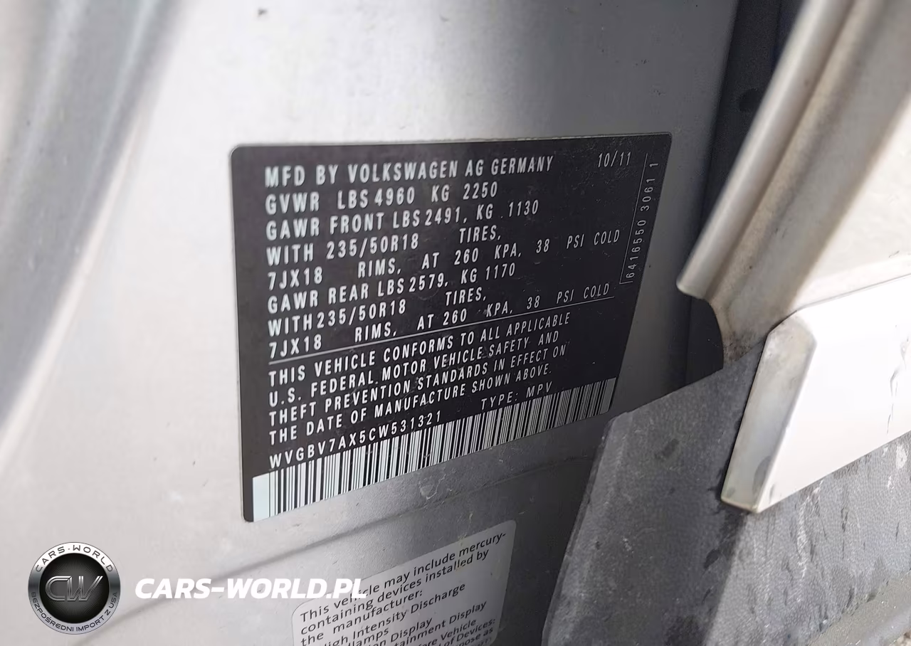 2012 Volkswagen Tiguan Se VIN:WVGBV7AX5CW531321 - 9