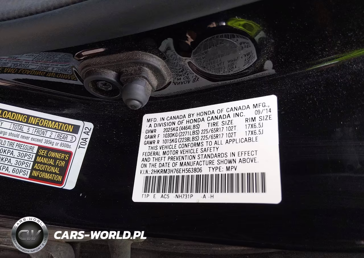 2014 Honda Cr-V Ex-L VIN:2HKRM3H76EH563806 - 9