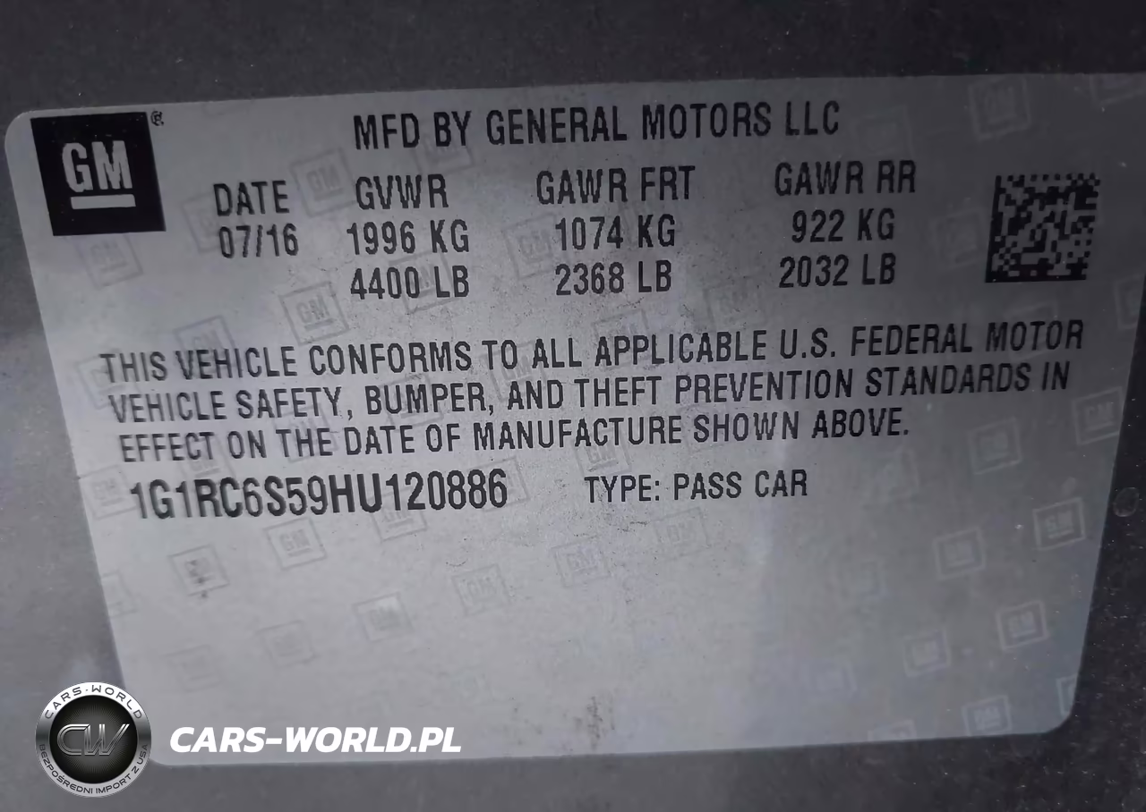 2017 Chevrolet Volt Lt VIN:1G1RC6S59HU120886 - 9