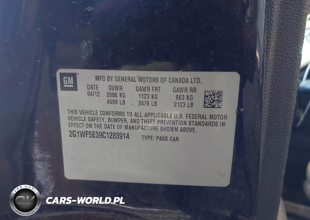 2012 Chevrolet Impala Ls VIN:2G1WF5E39C1283914 - 9