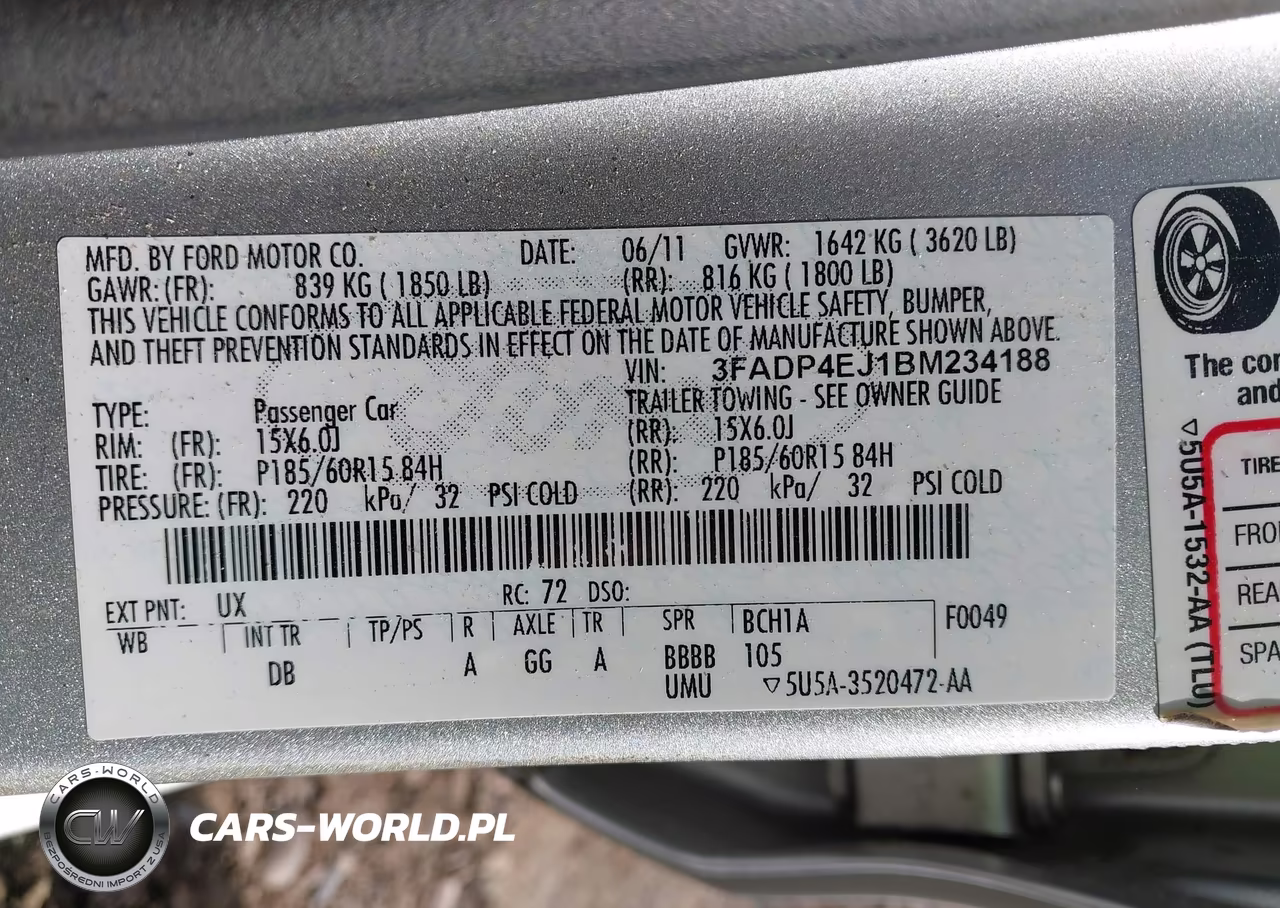 2011 Ford Fiesta Se VIN:3FADP4EJ1BM234188 - 9