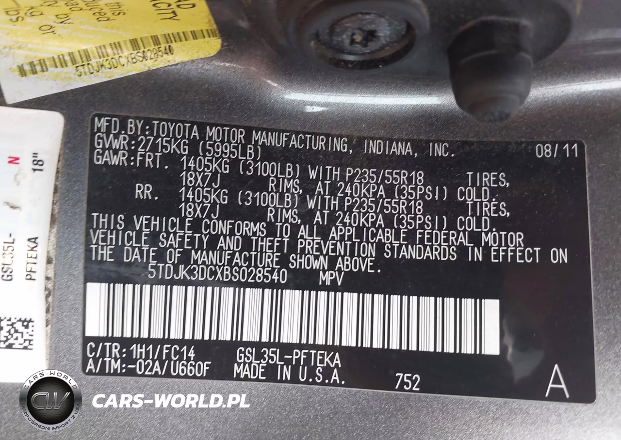2011 Toyota Sienna Le VIN:5TDJK3DCXBS028540 - 9