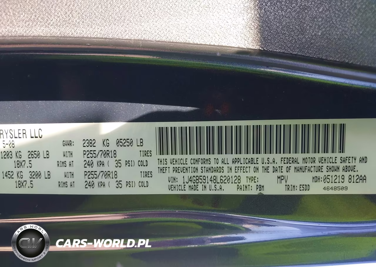 2008 Jeep Wrangler Unlimited Sahara VIN:1J4GB59148L620128 - 9