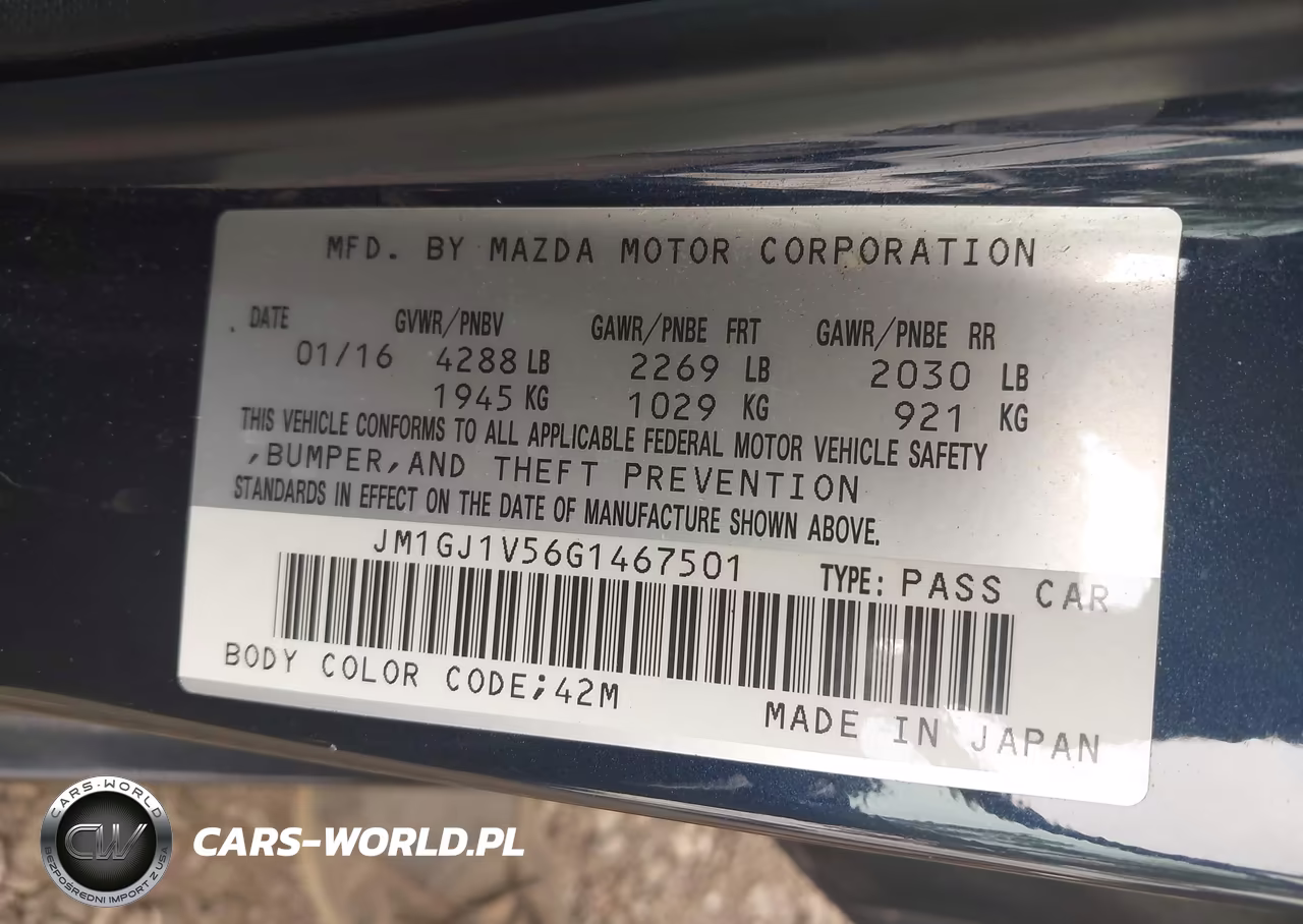 2016 Mazda Mazda6 I Touring VIN:JM1GJ1V56G1467501 - 9