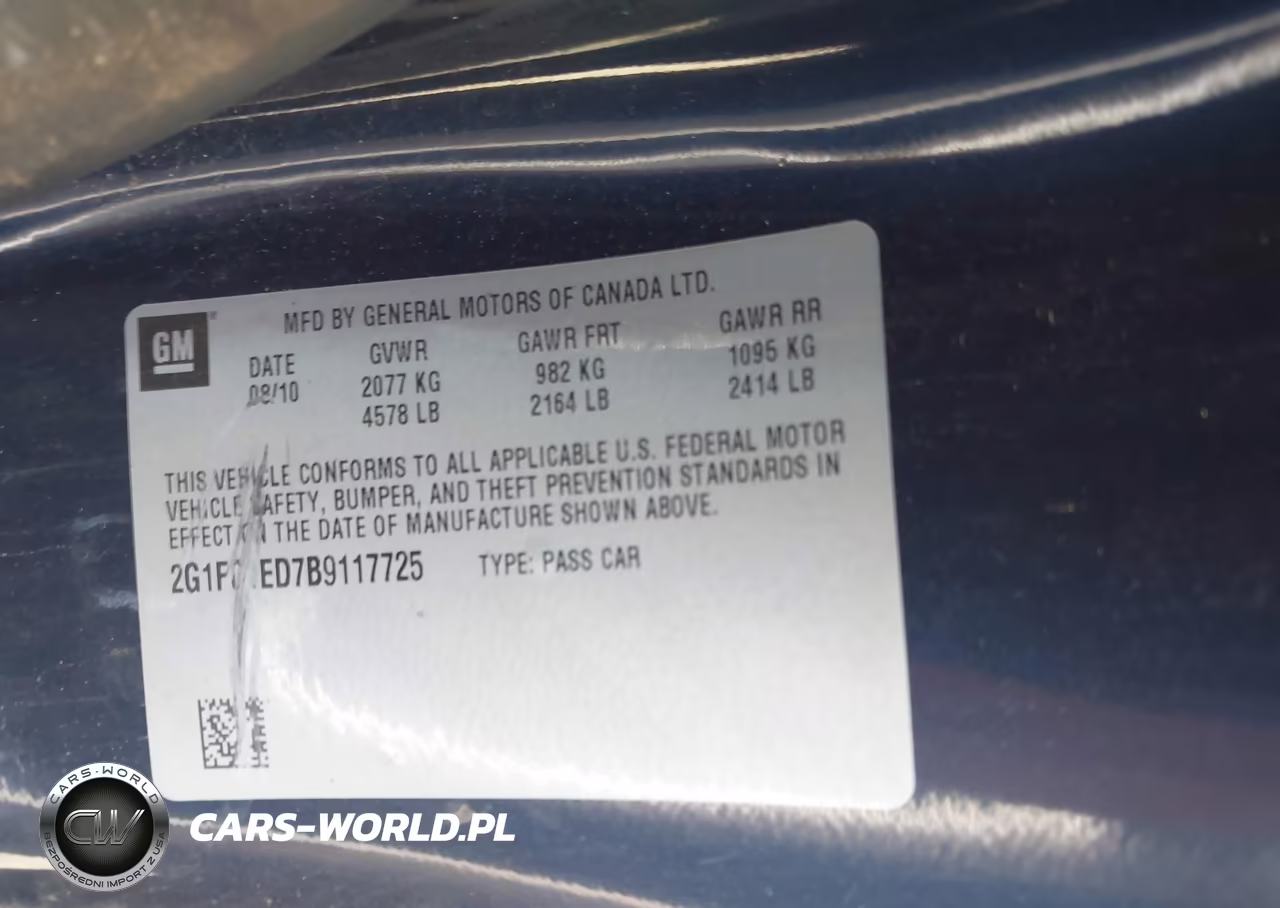 2011 Chevrolet Camaro 2Lt VIN:2G1FC1ED7B9117725 - 9