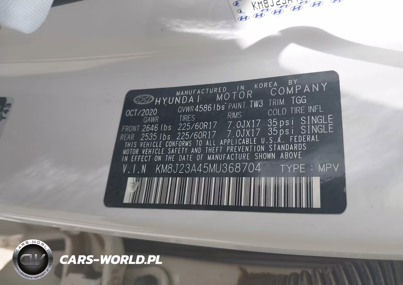 2021 Hyundai Tucson Se VIN:KM8J23A45MU368704 - 9