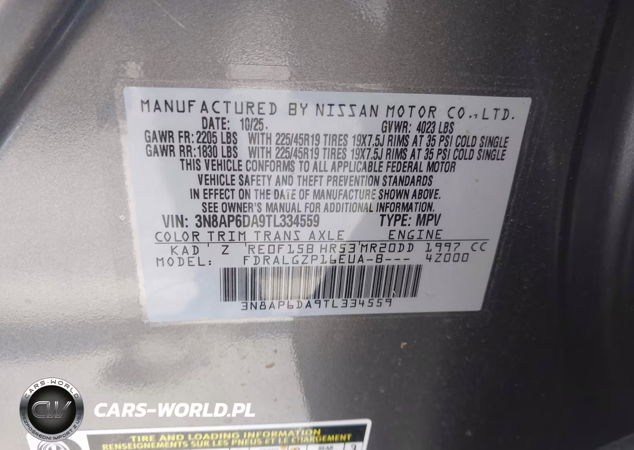 2026 Nissan Kicks Sr VIN:3N8AP6DA9TL334559 - 9