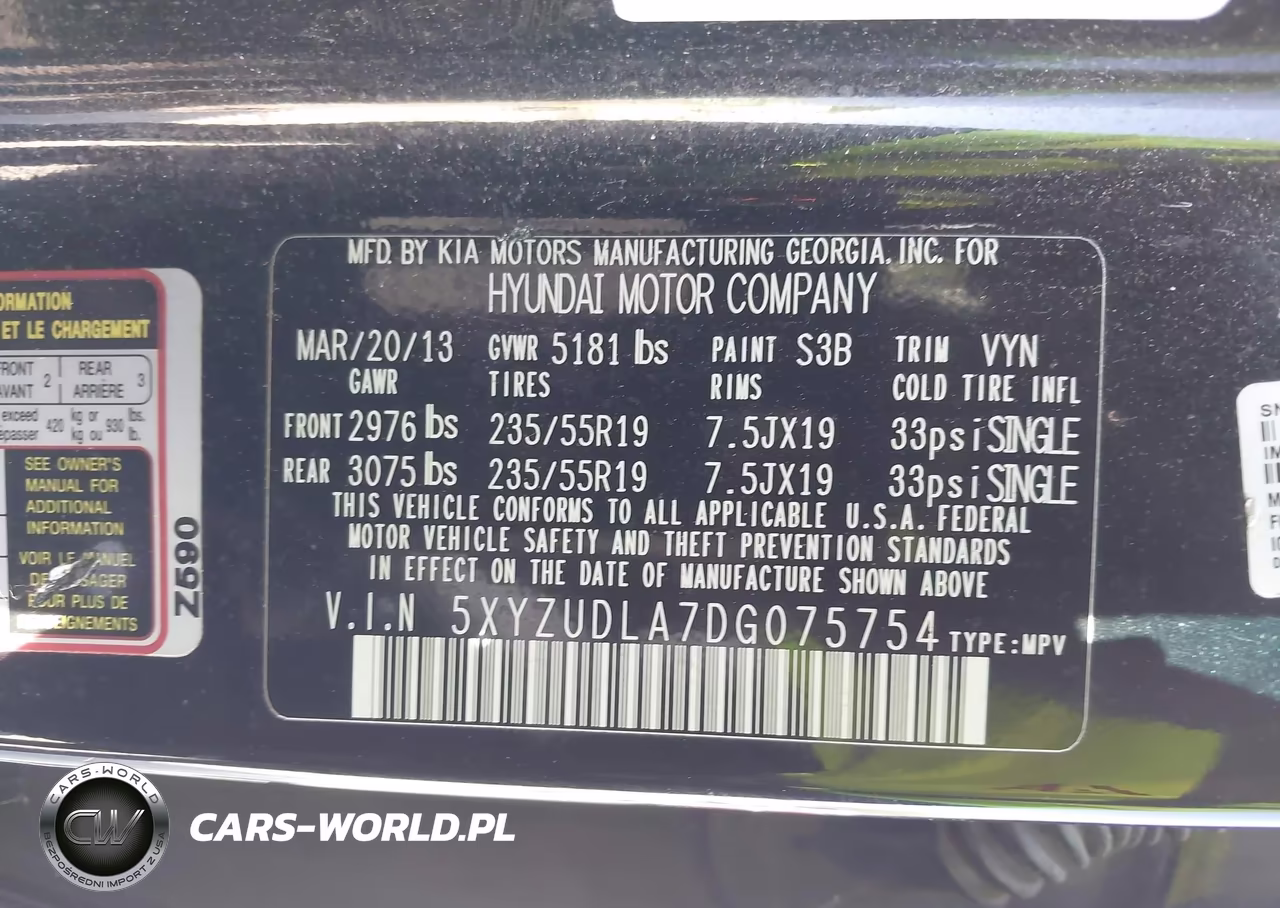 2013 Hyundai Santa Fe Sport 2.0T VIN:5XYZUDLA7DG075754 - 9