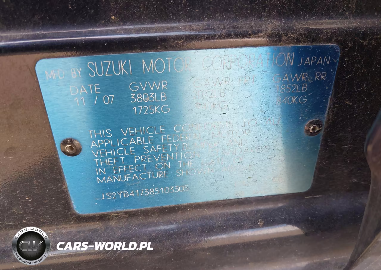 2008 Suzuki Sx4 Convenience-Touring VIN:JS2YB417385103305 - 9