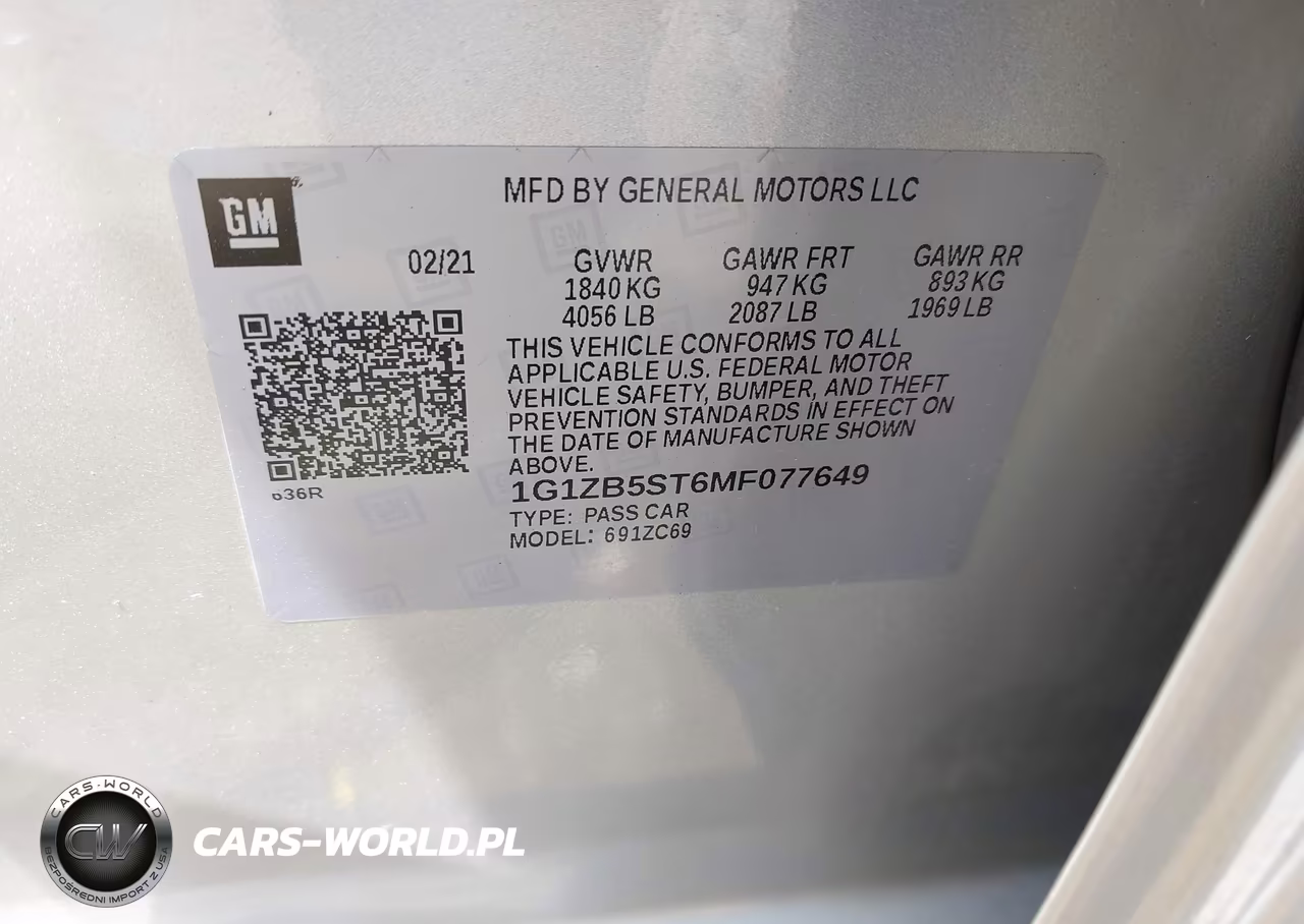 2021 Chevrolet Malibu Fwd Ls VIN:1G1ZB5ST6MF077649 - 9