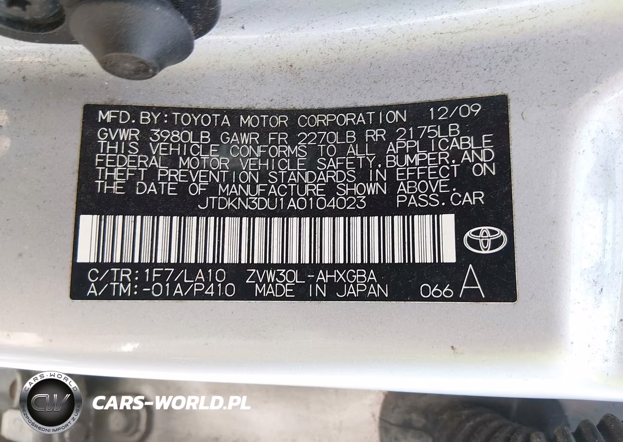 2010 Toyota Prius Iv VIN:JTDKN3DU1A0104023 - 9