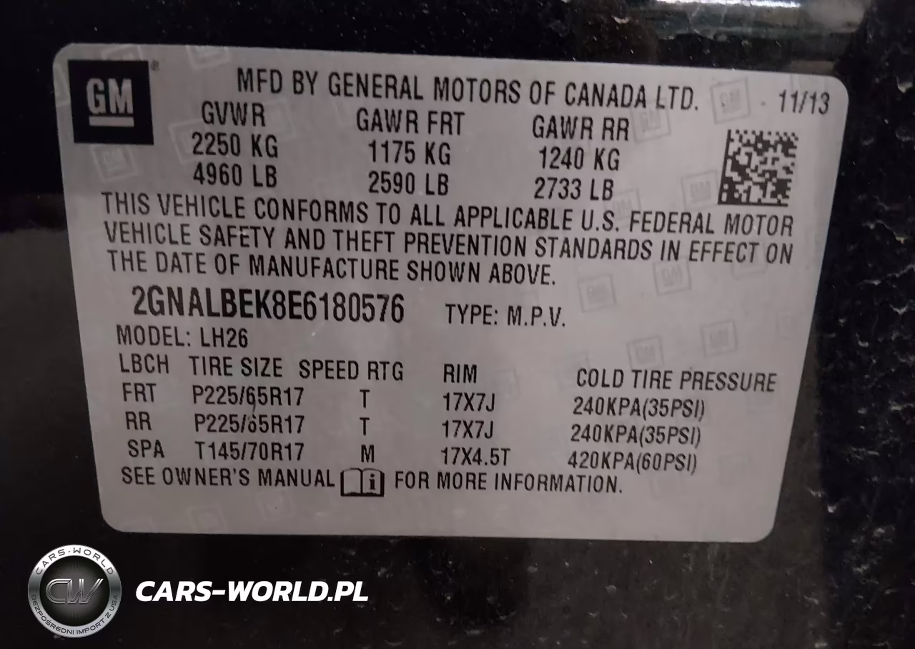 2014 Chevrolet Equinox 1Lt VIN:2GNALBEK8E6180576 - 9