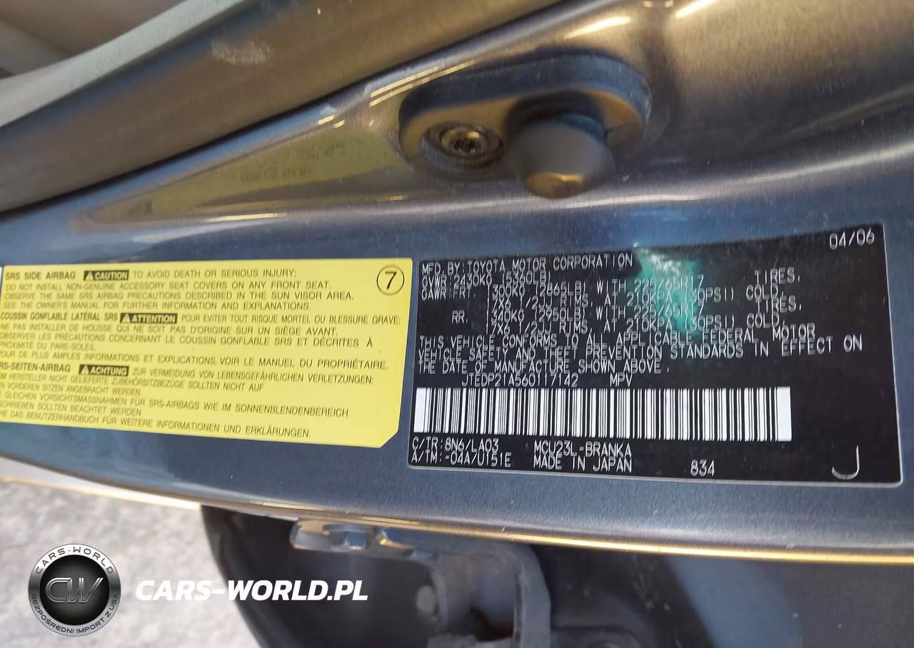 2006 Toyota Highlander Limited V6 VIN:JTEDP21A560117142 - 9
