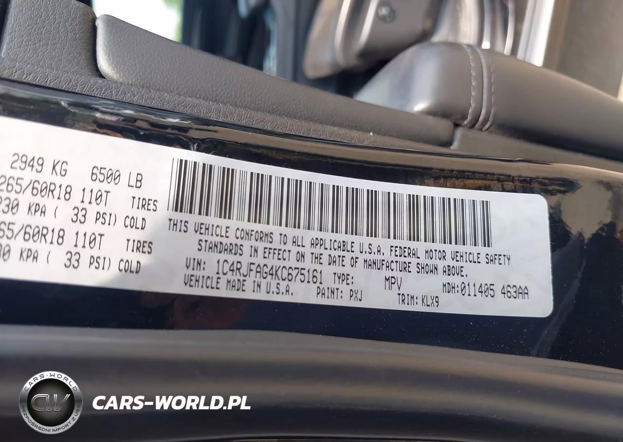 2019 Jeep Grand Cherokee Laredo E 4X4 VIN:1C4RJFAG4KC675161 - 9