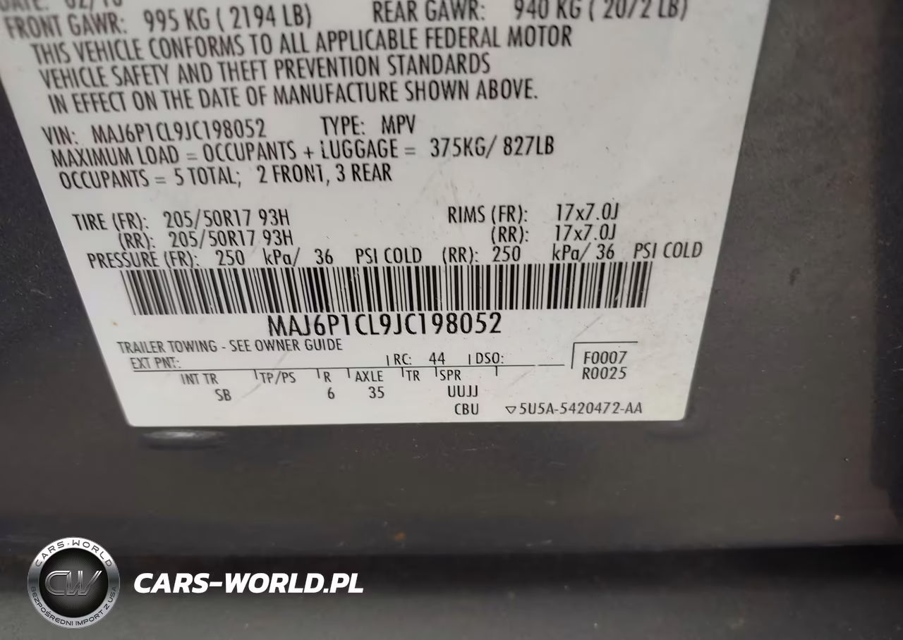 2018 Ford Ecosport Ses VIN:MAJ6P1CL9JC198052 - 9