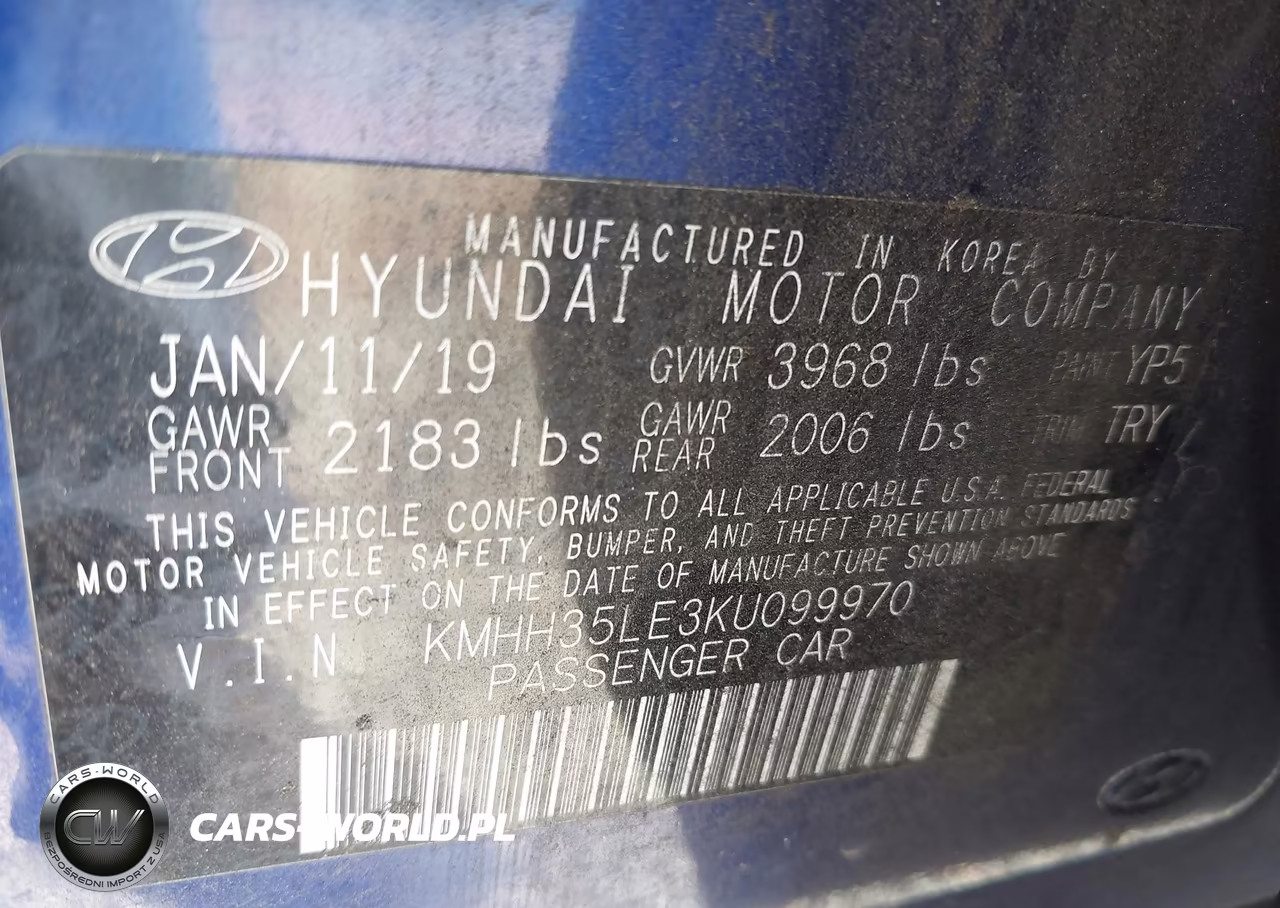 2019 Hyundai Elantra Gt VIN:KMHH35LE3KU099970 - 9