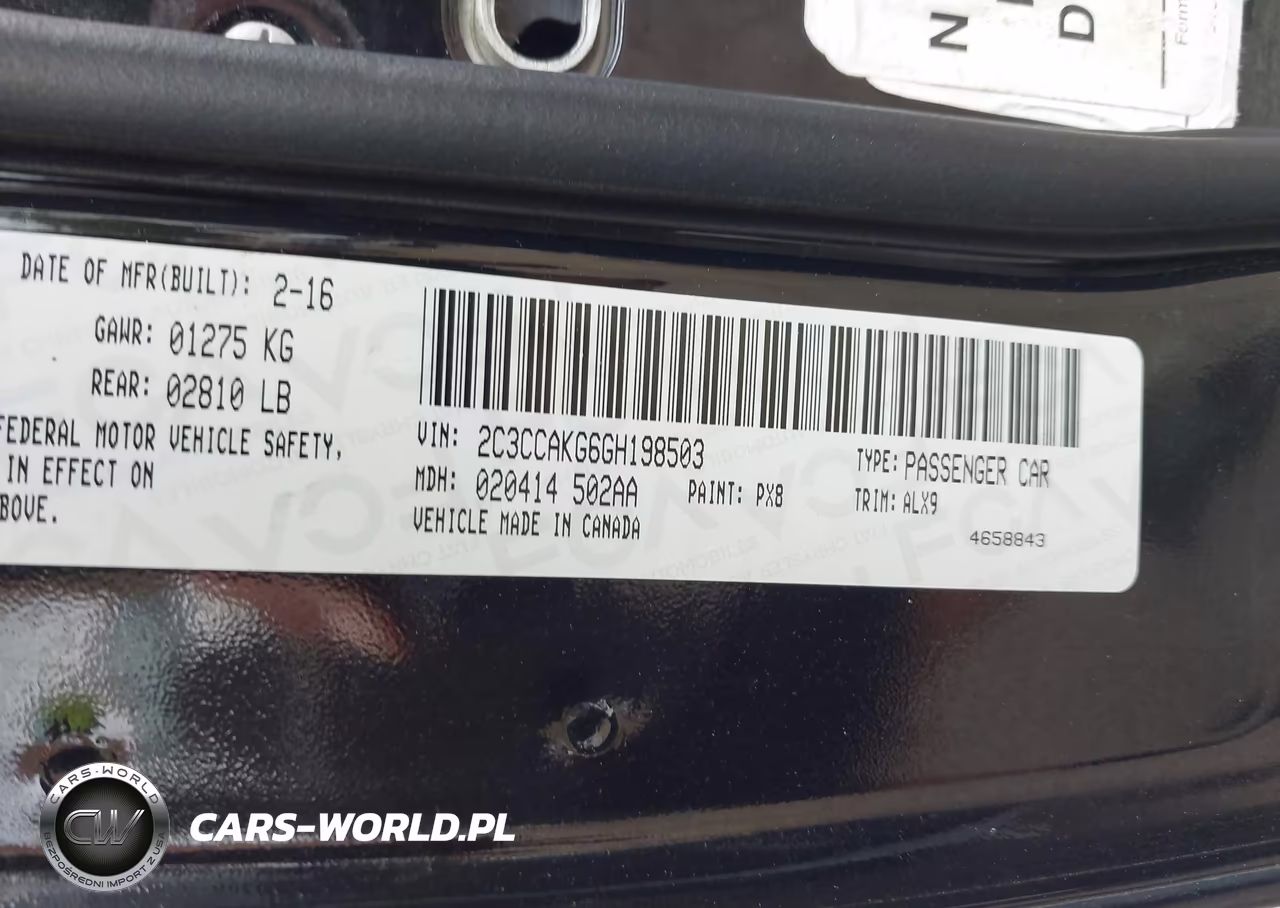 2016 Chrysler 300C Awd VIN:2C3CCAKG6GH198503 - 9