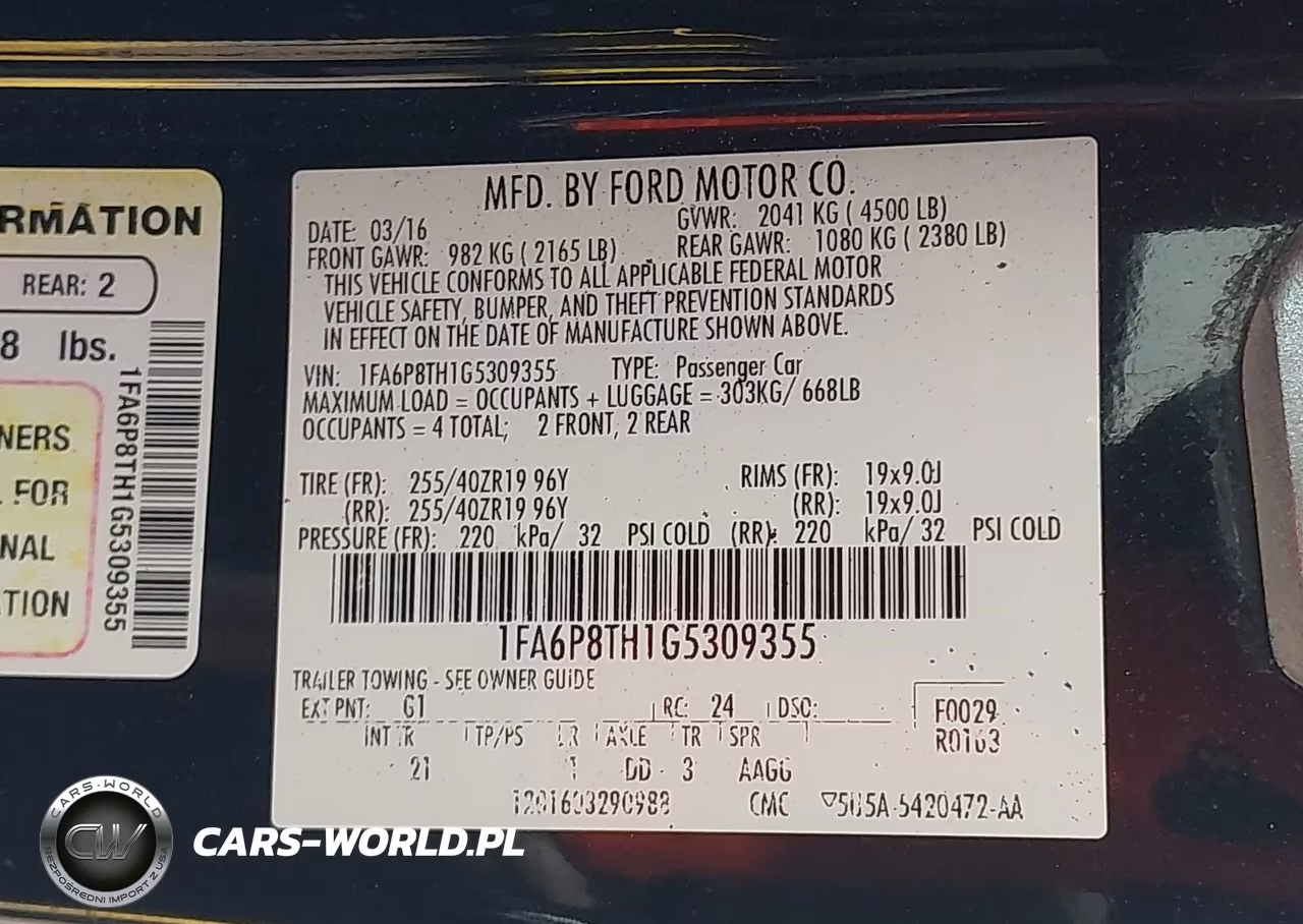2016 Ford Mustang Ecoboost VIN:1FA6P8TH1G5309355 - 9