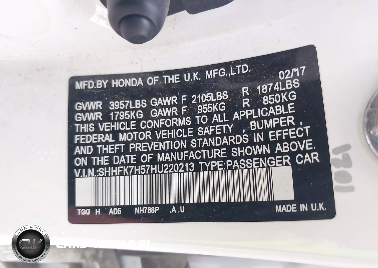 2017 Honda Civic Ex VIN:SHHFK7H57HU220213 - 9