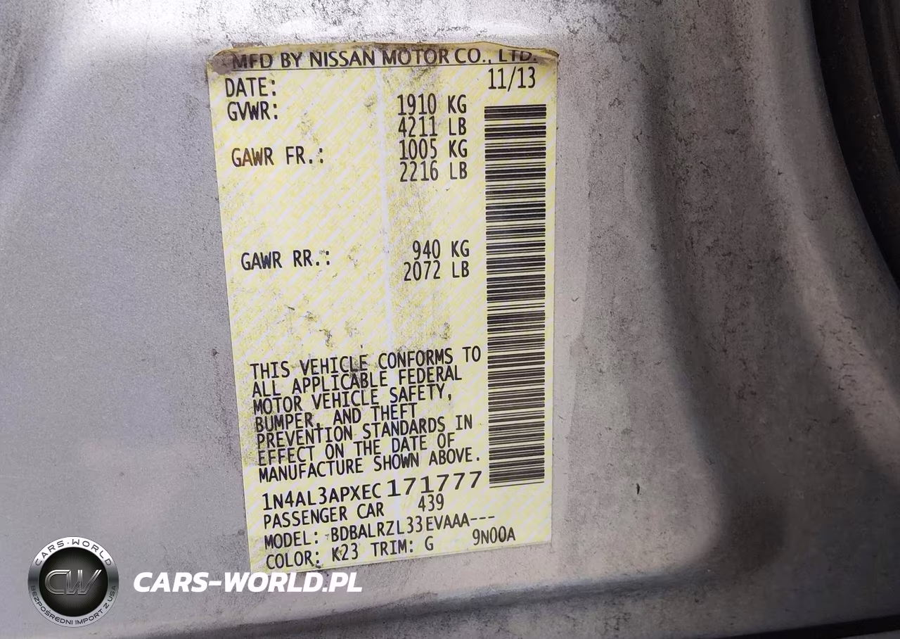 2014 Nissan Altima 2.5 S VIN:1N4AL3APXEC171777 - 9