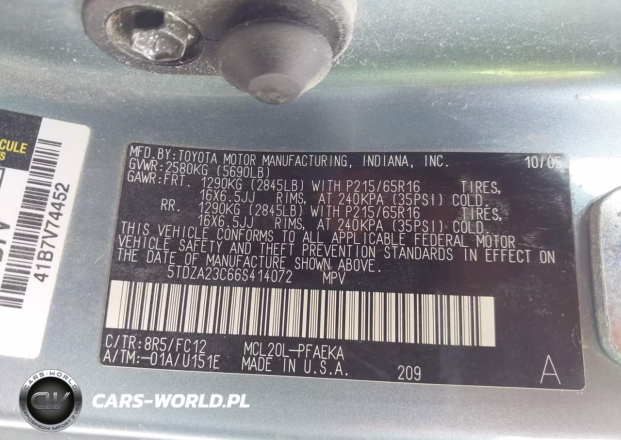 2006 Toyota Sienna Le VIN:5TDZA23C66S414072 - 9