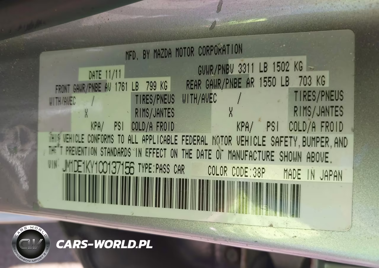 2012 Mazda Mazda2 Sport VIN:JM1DE1KY1C0137156 - 9