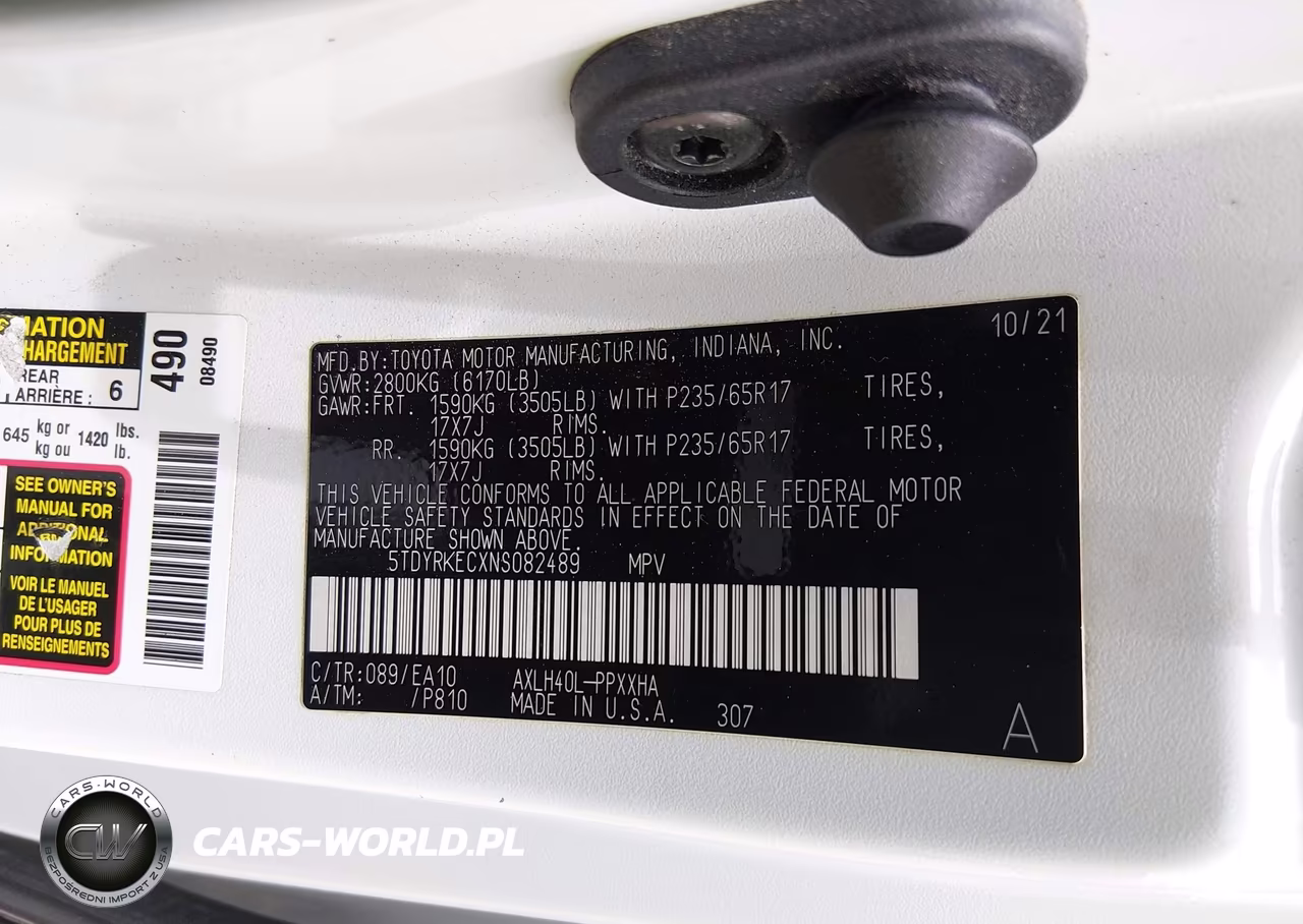 2022 Toyota Sienna Xle VIN:5TDYRKECXNS082489 - 9