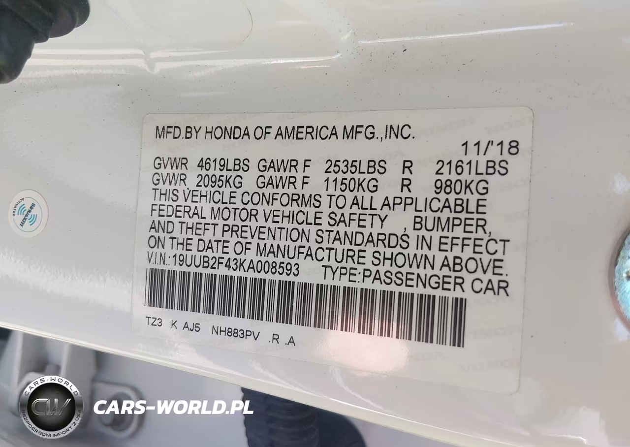 2019 Acura Tlx Tech Pkg VIN:19UUB2F43KA008593 - 9