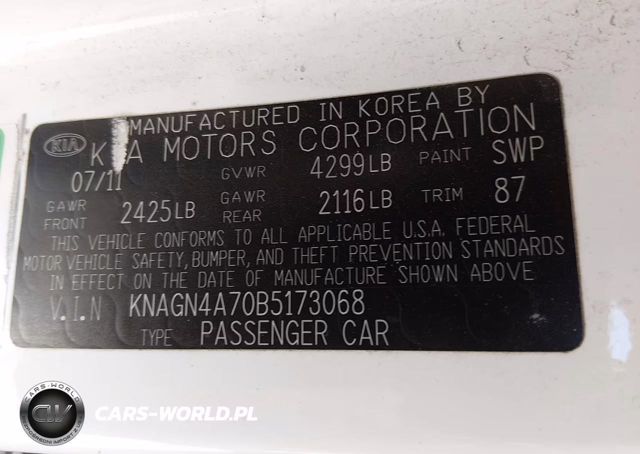 2011 Kia Optima Ex VIN:KNAGN4A70B5173068 - 9