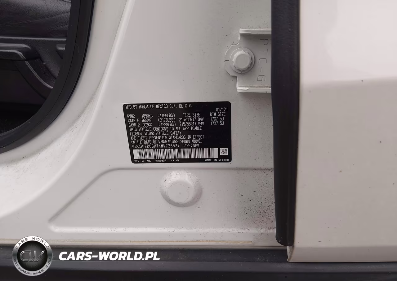 2021 Honda Hr-V Awd Ex-L VIN:3CZRU6H74MM726537 - 9