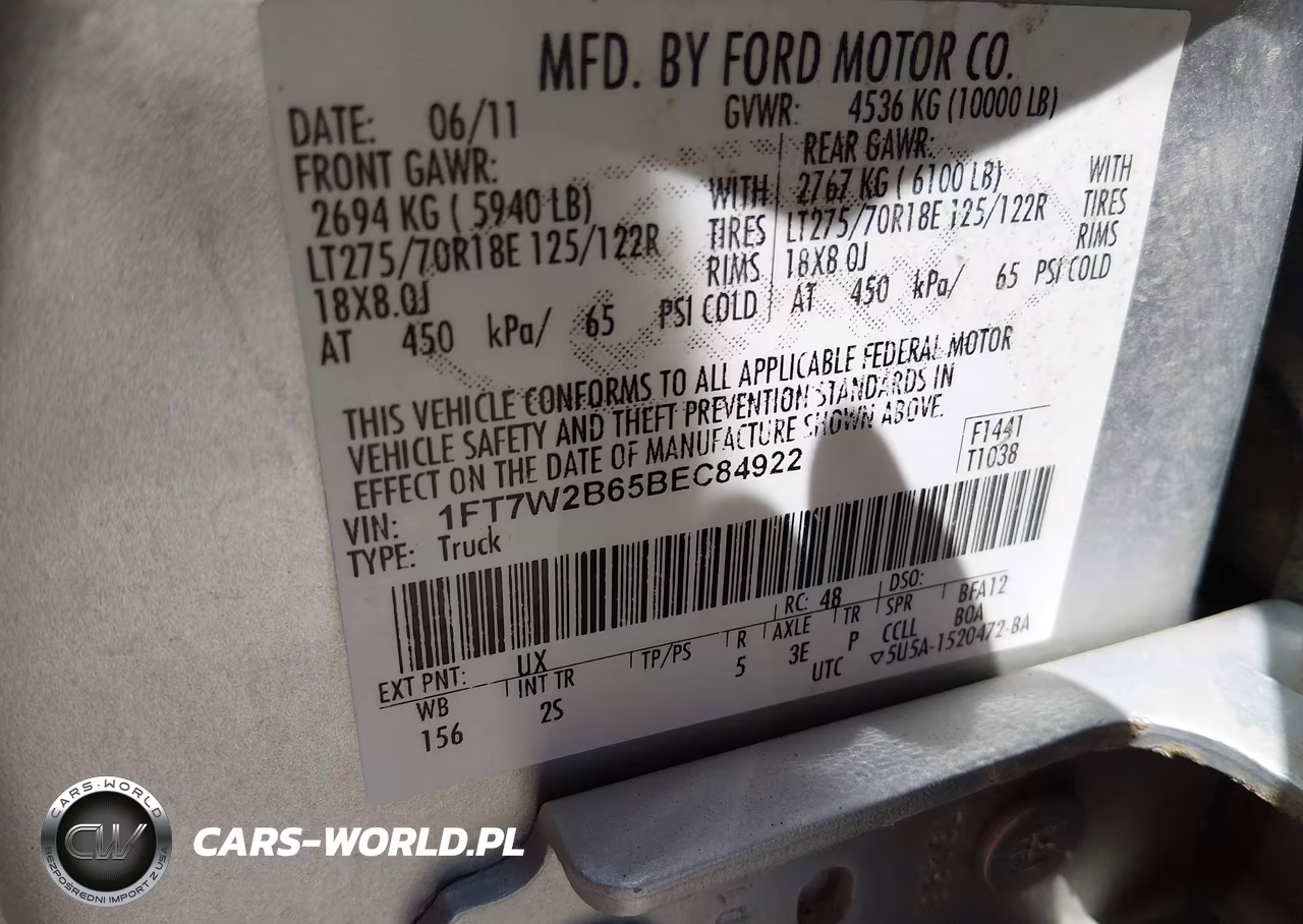 2011 Ford Super Duty F-250 Srw Xlt VIN:1FT7W2B65BEC84922 - 9