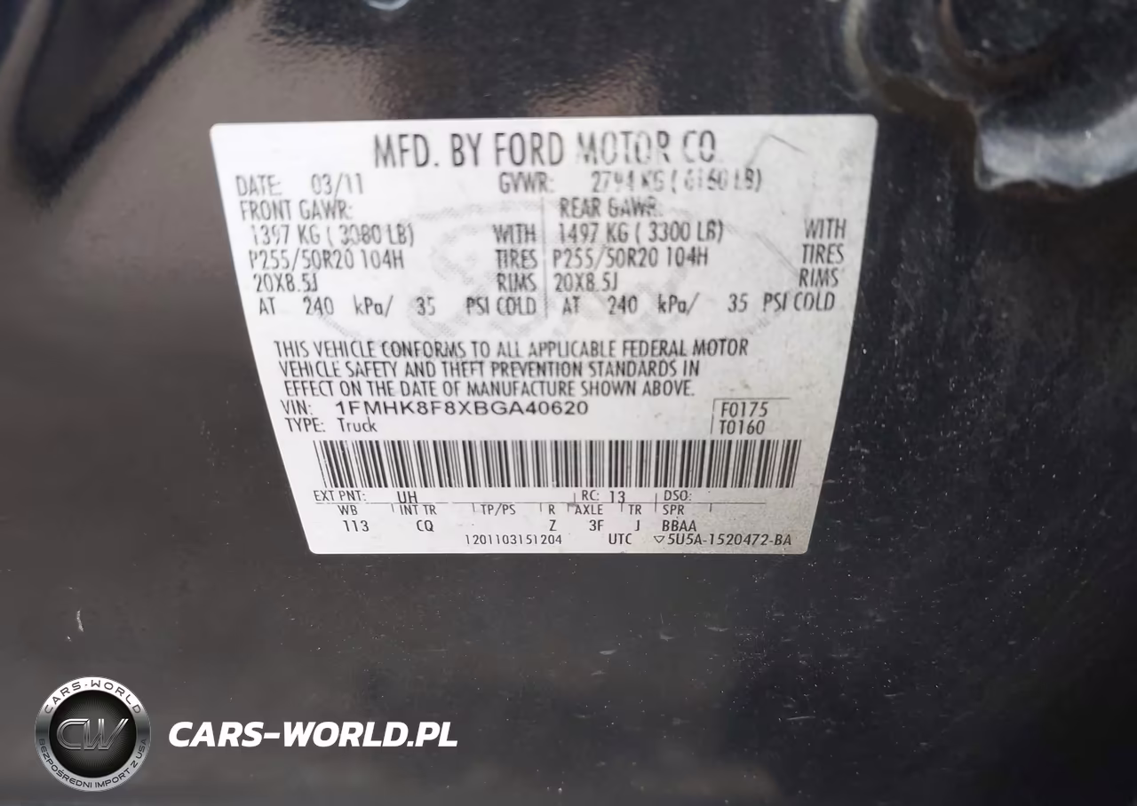 2011 Ford Explorer Limited VIN:1FMHK8F8XBGA40620 - 9