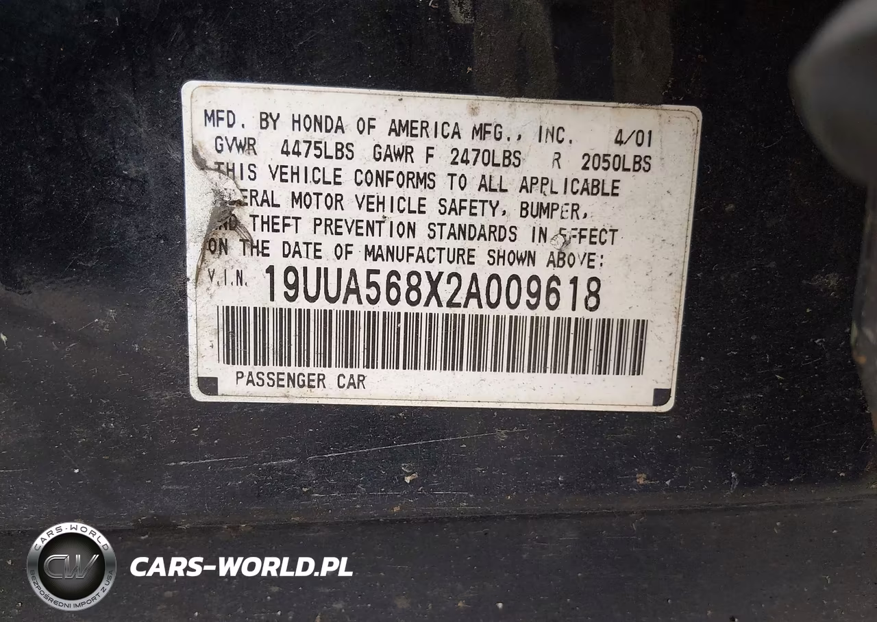 2002 Acura Tl 3.2 Type S VIN:19UUA568X2A009618 - 9