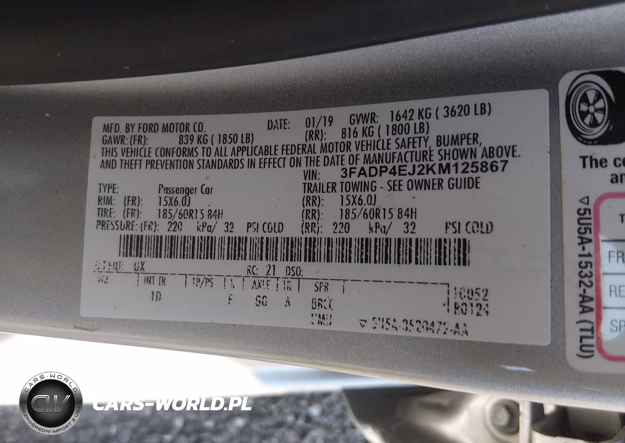 2019 Ford Fiesta Se VIN:3FADP4EJ2KM125867 - 9