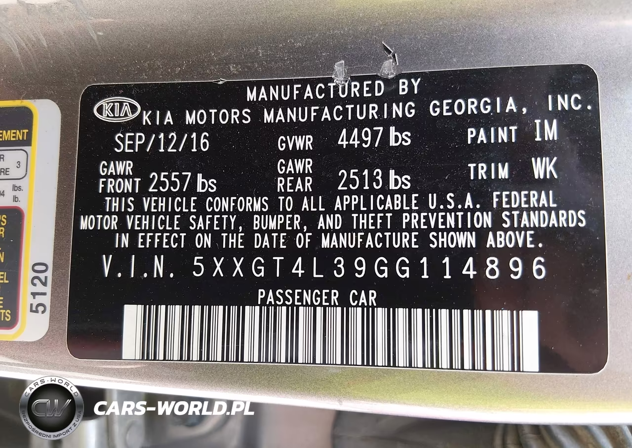 2016 Kia Optima Lx VIN:5XXGT4L39GG114896 - 9