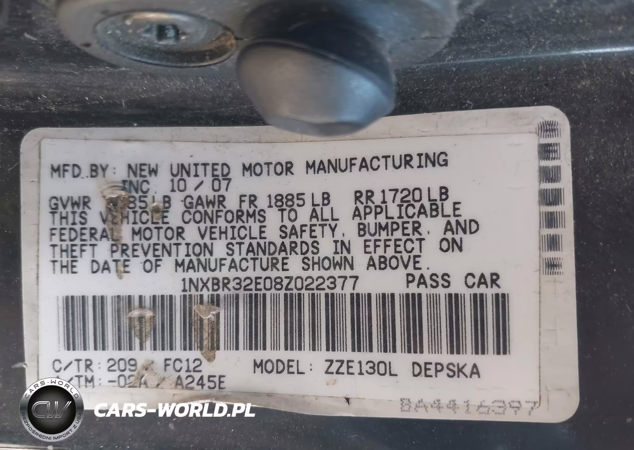 2008 Toyota Corolla S VIN:1NXBR32E08Z022377 - 9