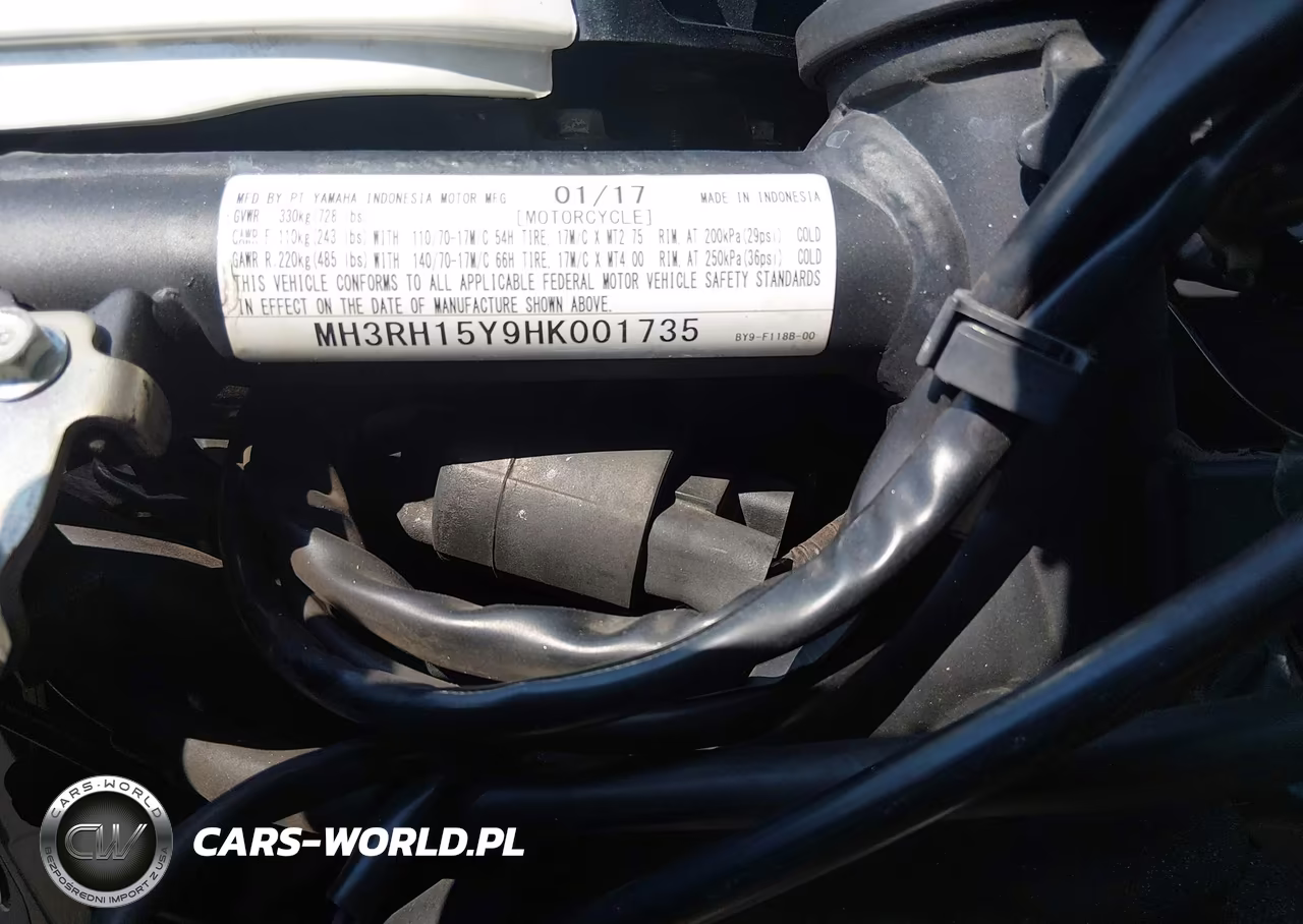 2017 Yamaha Yzfr3 A VIN:MH3RH15Y9HK001735 - 10