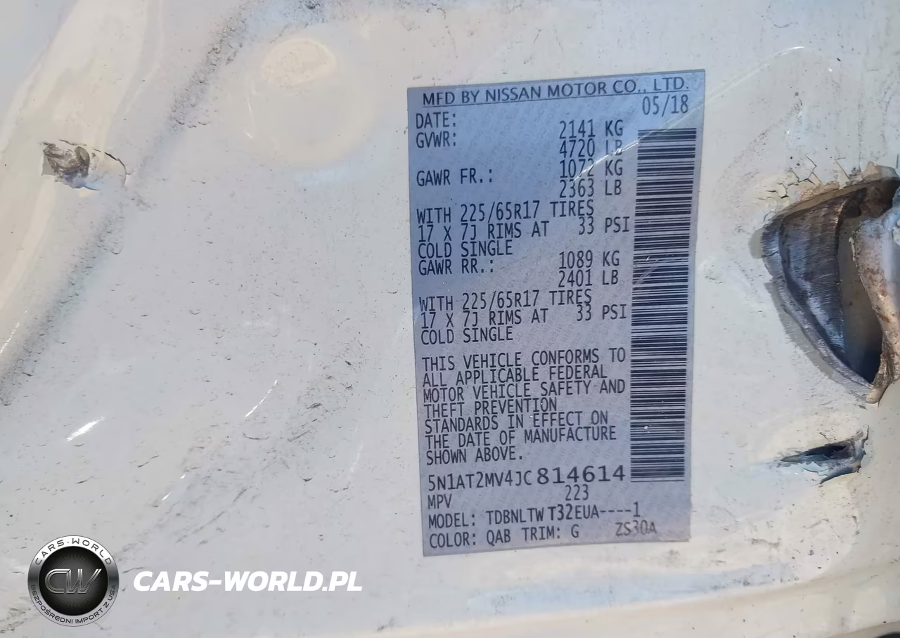 2018 Nissan Rogue Sv VIN:5N1AT2MV4JC814614 - 9
