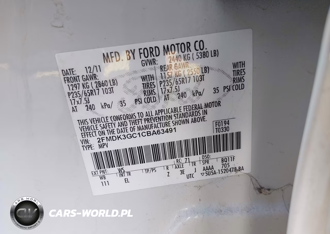 2012 Ford Edge Se VIN:2FMDK3GC1CBA63491 - 9