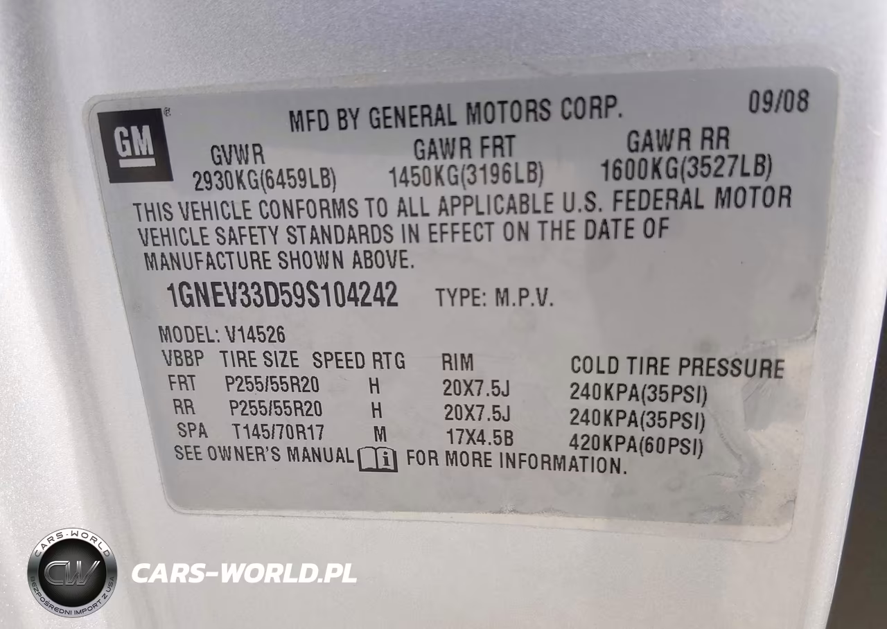 2009 Chevrolet Traverse Ltz VIN:1GNEV33D59S104242 - 9
