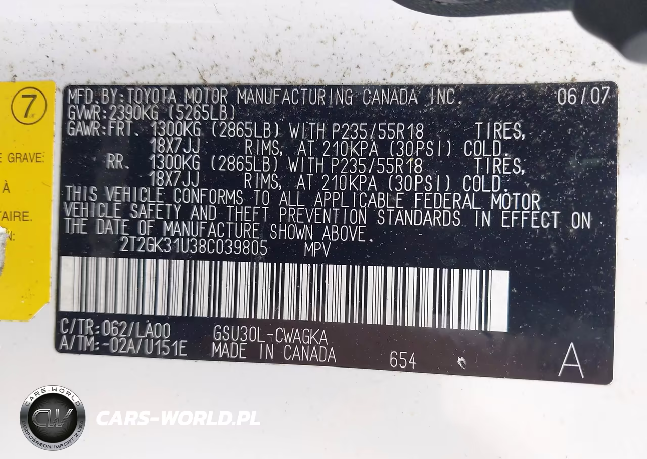 2008 Lexus Rx 350 VIN:2T2GK31U38C039805 - 9