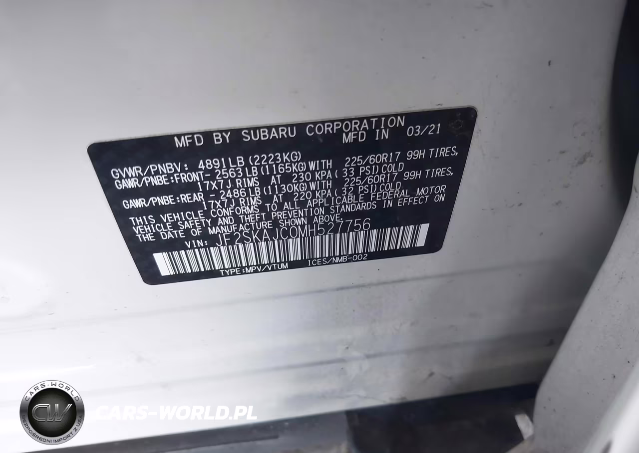 2021 Subaru Forester Premium VIN:JF2SKAJC0MH527756 - 9