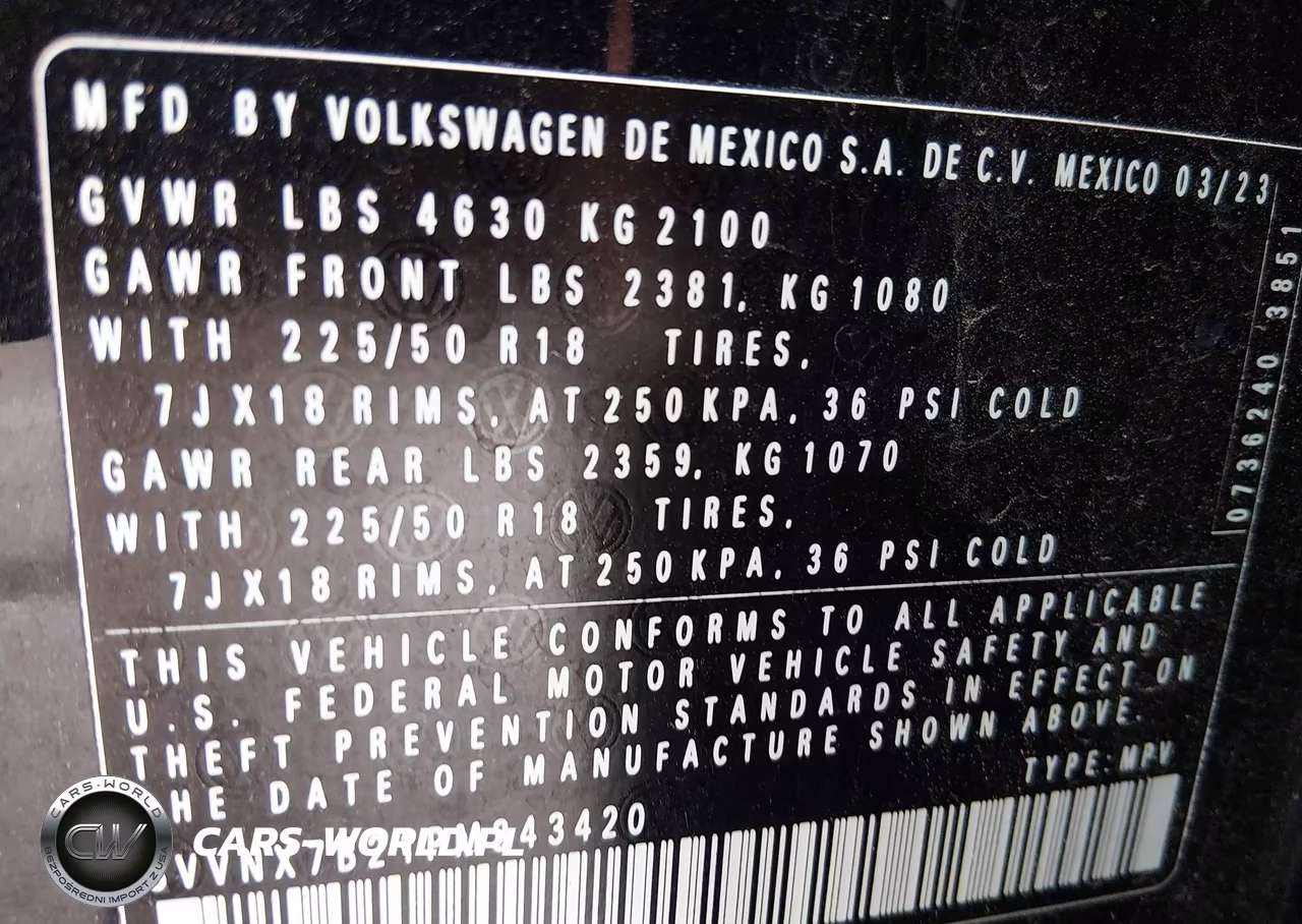 2023 Volkswagen Taos 1.5T Se VIN:3VVNX7B21PM343420 - 9